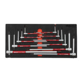 Boxo 11-Piece 3-Way Metric Socket T-Handle Wrench Set | 1/3rd EVA Foam