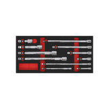 Boxo 11-Piece Master Quick Release Locking Extension Bar Set | 1/3 Drawer EVA Foam