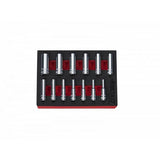 Boxo 13-Piece 1/4" Drive Metric Deep 6-Point Chrome Socket Set | 1/9th EVA Foam