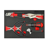 Boxo 13-Piece Precision Mini Pliers, Wrench & Stubby Ratchet Screwdriver Set | 2/9th EVA Foam