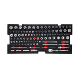 Boxo 159-Piece, 6 and 12-Point, Metric and SAE Combo Tool Set for 5-Drawer Hand Carry Box