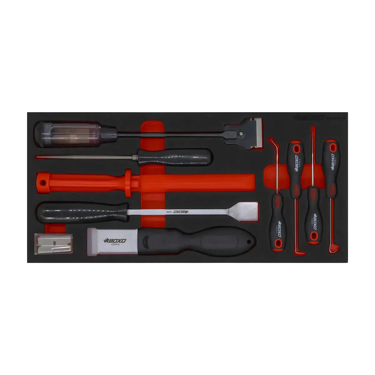 Boxo 19-Piece Scraper Tool Set | 1/3 Drawer EVA Foam