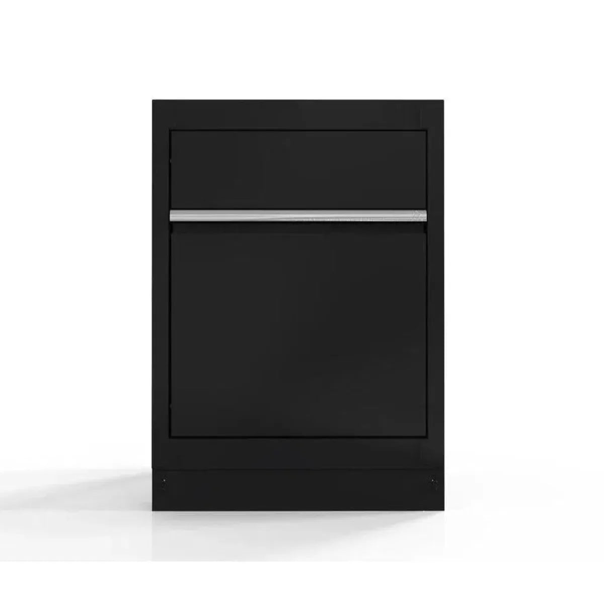 Boxo 26" Recycle Bin Cabinet with Aluminum Handle, Dark Grey