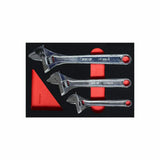 Boxo 3-Piece Adjustable Chrome Wrench Set | 2/9 Drawer EVA Foam