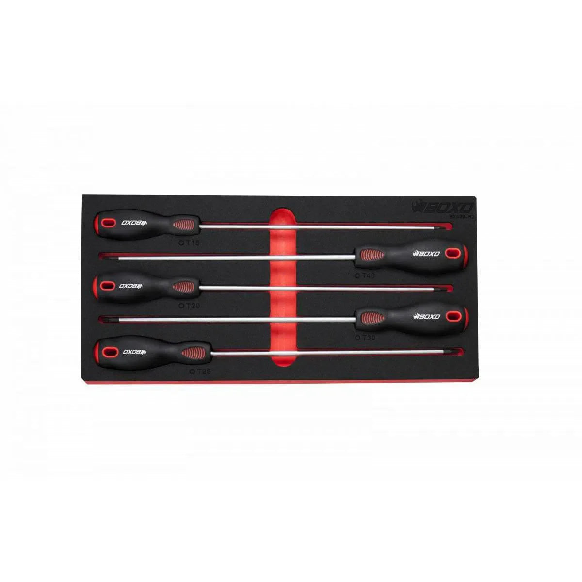 Boxo 5-Piece Long Reach Torx Screwdriver Set | 1/3rd EVA Foam