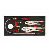 Boxo 6-Piece Locking Plier & Interchangeable Head 1/4" Flexible Driver Set | 1/3rd EVA Foam
