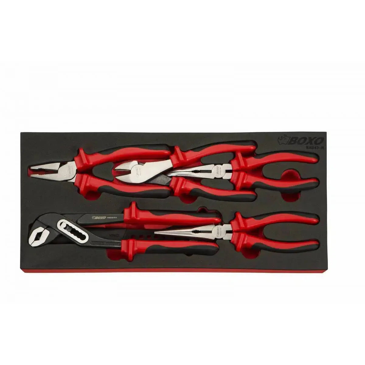 Boxo 6-Piece Pliers & Adjustable Wrench Set | 1/3rd EVA Foam