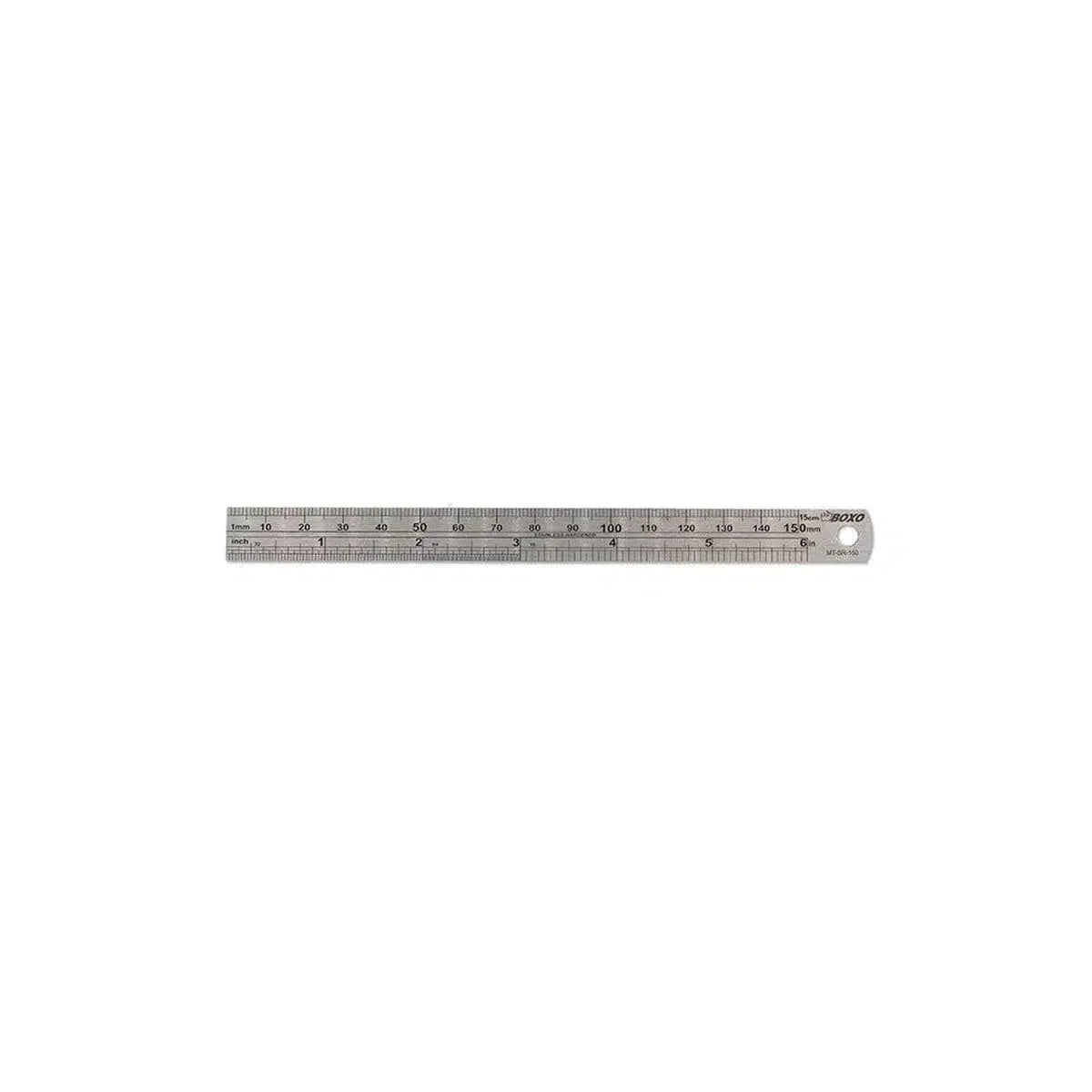 Boxo 6" Steel Ruler with Conversion Table