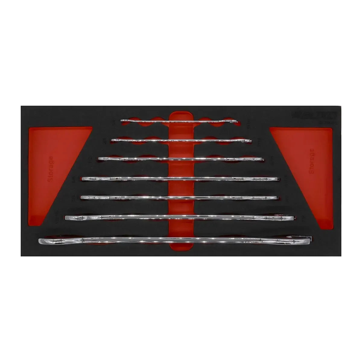 Boxo 7-Piece SAE Ultra-Thin Double Open End Wrench Set | 1/3 Drawer EVA Foam