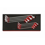 Boxo 8-Piece Metric 75° Offset Double Box End Wrench Set | 1/3rd EVA Foam