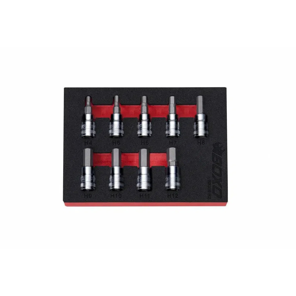 Boxo 9-Piece 3/8" Drive Hex Bit Socket Set | 1/9th EVA Foam