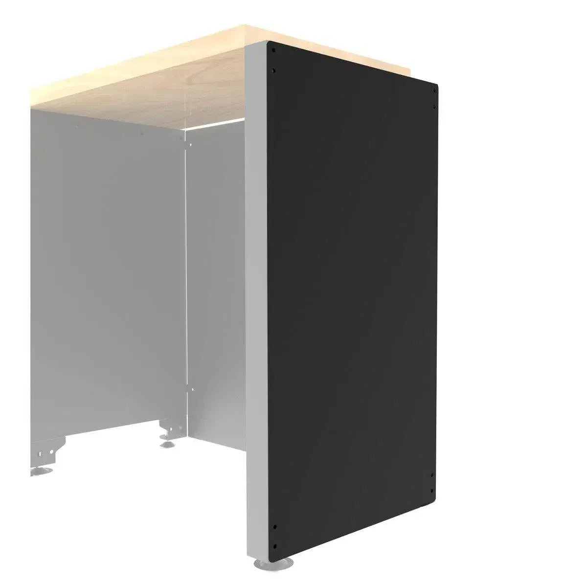 Boxo Adjustable Feet Side Panel, Dark Grey