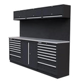 Boxo OSM Series | 78" 14-Piece Professional Organized Storage Modules Build Out | 14-Drawers, 4-Cabinets