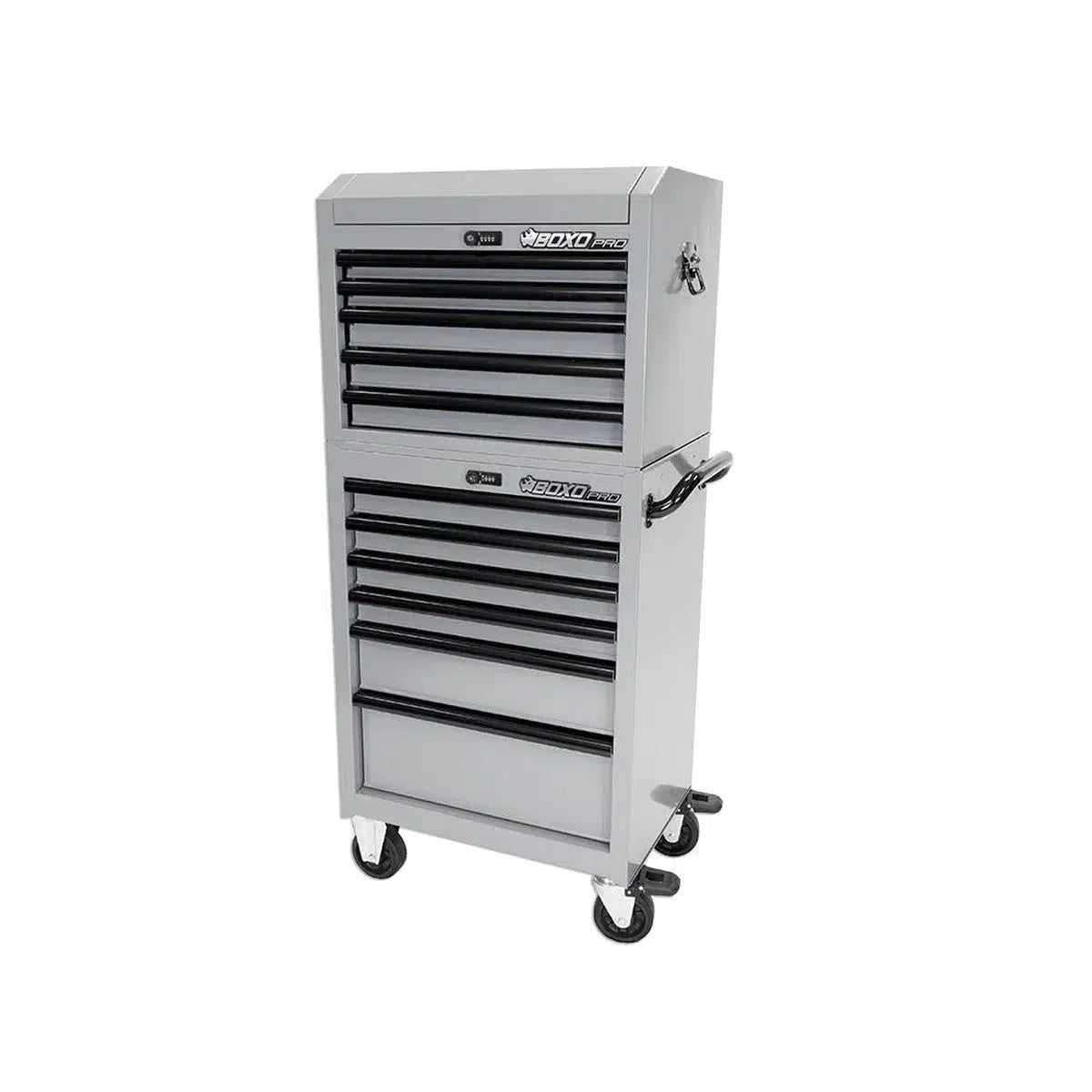 Boxo Pro Series | 26" 11-Drawer Rolling Tool Box | Nardo Grey