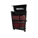 Boxo Pro Series | 45" 19-Drawer Rolling Tool Box | Black and Red