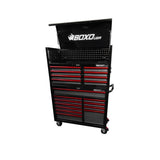Boxo Pro Series | Loaded 45" 19-Drawer Rolling Tool Box | Black and Red
