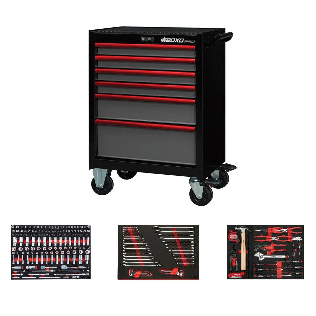 Boxo Pro Series | Loaded 26" 6-Drawer Rolling Tool Box