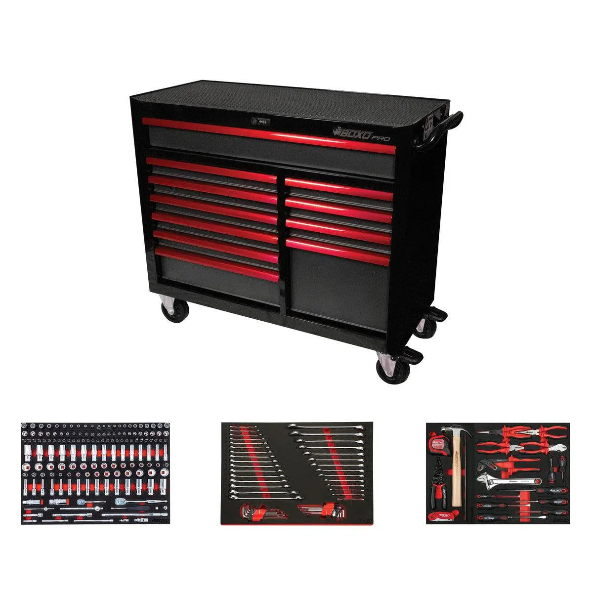 Boxo Pro Series | Loaded 45" 11-Drawer Rolling Tool Box