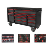 Boxo Pro Series | Loaded 72" 14-Drawer Rolling Tool Box