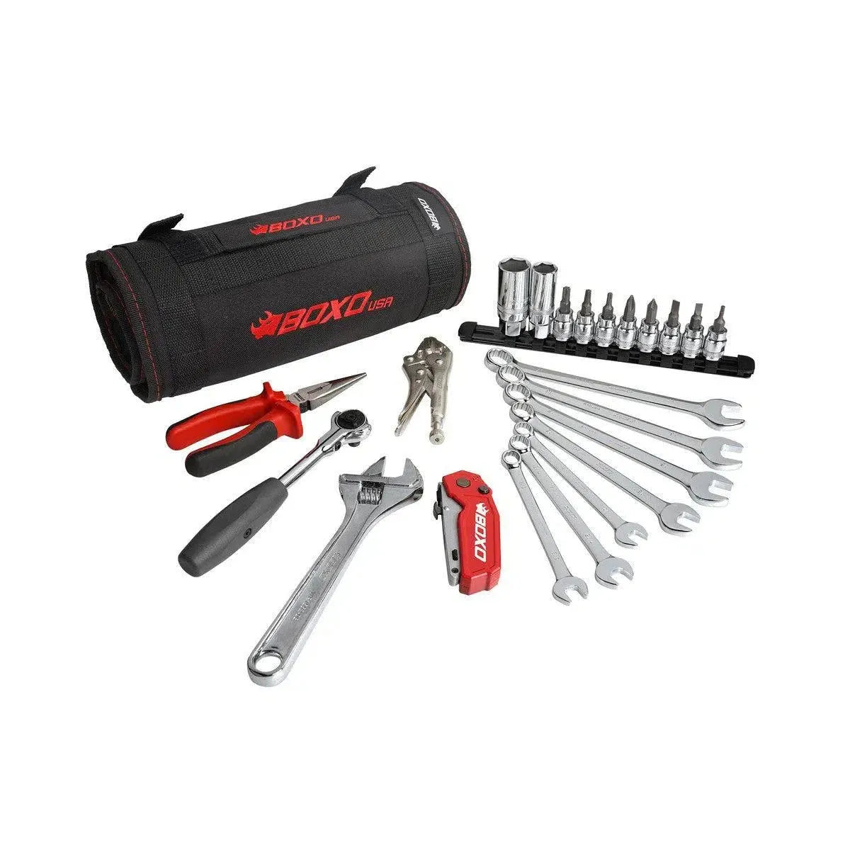 Boxo Snowmobile Roll | 23-Piece Metric & SAE Snowmobile Tool Kit