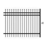 Aleko Commercial Grade Steel Fence Kit – Brussels Style – 8 Panels (8x6 ft.)
