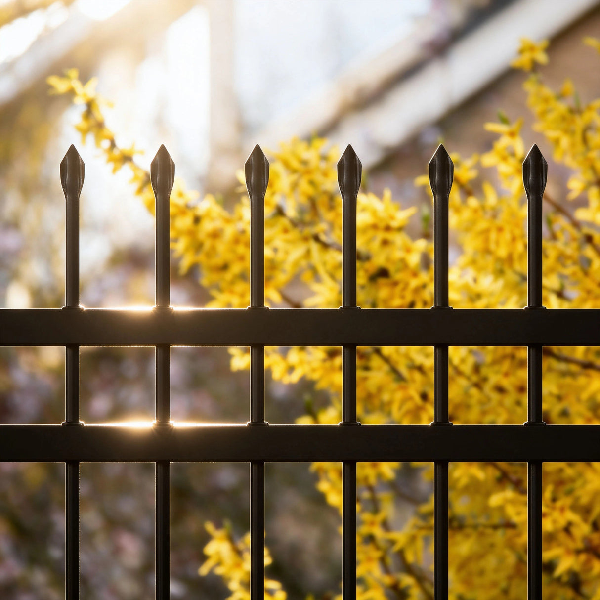 Aleko Commercial Grade Steel Fence Kit – Brussels Style – 8 Panels (8x6 ft.)