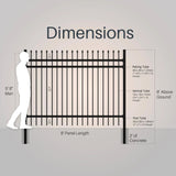 Aleko Commercial Grade Steel Fence Kit – Brussels Style – 8 Panels (8x6 ft.)