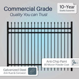 Aleko Commercial Grade Steel Fence Kit – Brussels Style – 8 Panels (8x6 ft.)