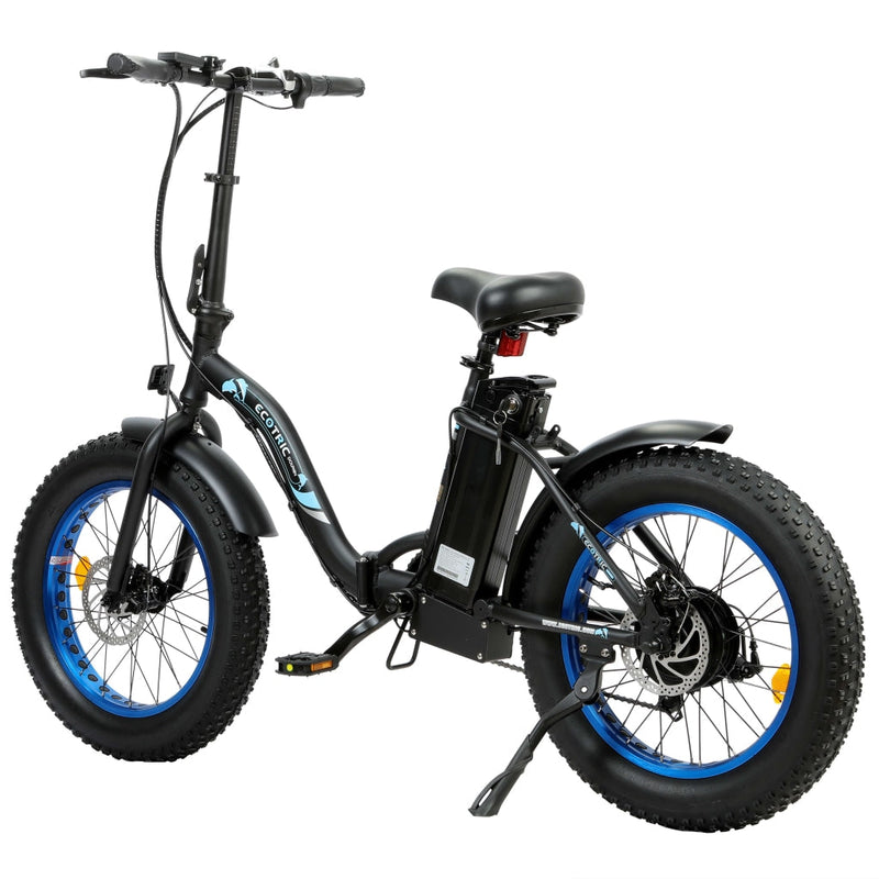 UL Certified-Ecotric 20inch Black Portable And Folding Fat Bike Model Dolphin