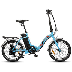 UL Certified-Ecotric 20inch Blue Starfish portable and folding electric bike