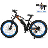 UL Certified-Ecotric Rocket Fat Tire Beach Snow Electric Bike - Blue