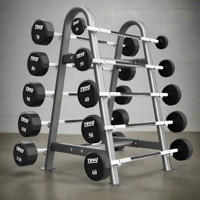 Troy 12-Sided Urethane Straight Barbell 40-100LB