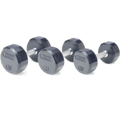 TROY COMMPAC-TSDR50 5-50 lb Rubber Dumbbell Set with Rack