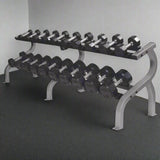 TROY COMMPAC-TSDR50 5-50 lb Rubber Dumbbell Set with Rack