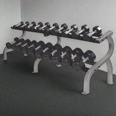 TROY COMMPAC-TSDR50 5-50 lb Rubber Dumbbell Set with Rack