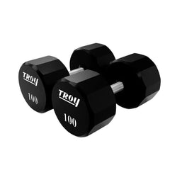 TROY COMMPAC-TSDU50 5-50 lb 12-Sided Urethane Dumbbell Set with Rack