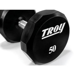 TROY COMMPAC-TSDU50 5-50 lb 12-Sided Urethane Dumbbell Set with Rack