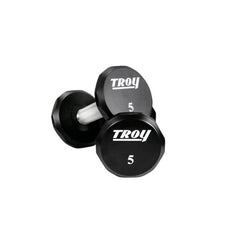 TROY COMMPAC-TSDU50 5-50 lb 12-Sided Urethane Dumbbell Set with Rack