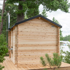 Dundalk Leisurecraft Canadian Timber Georgian Cabin Sauna with Porch | 6 Persons