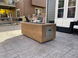 The Outdoor Plus Catalina Wood Grain Fire Pit