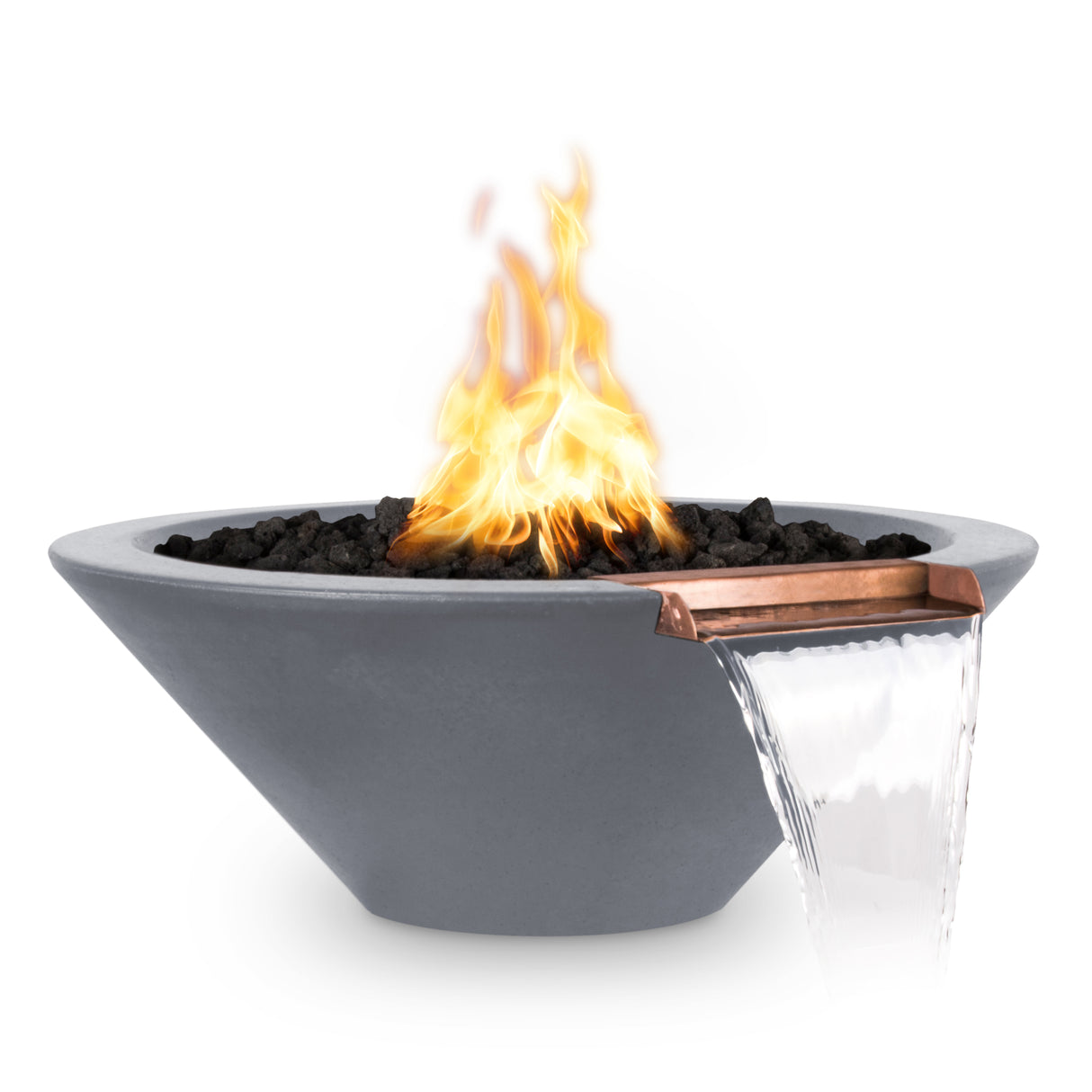 The Outdoor Plus Cazo Concrete Fire & Water Bowl plus Free Cover