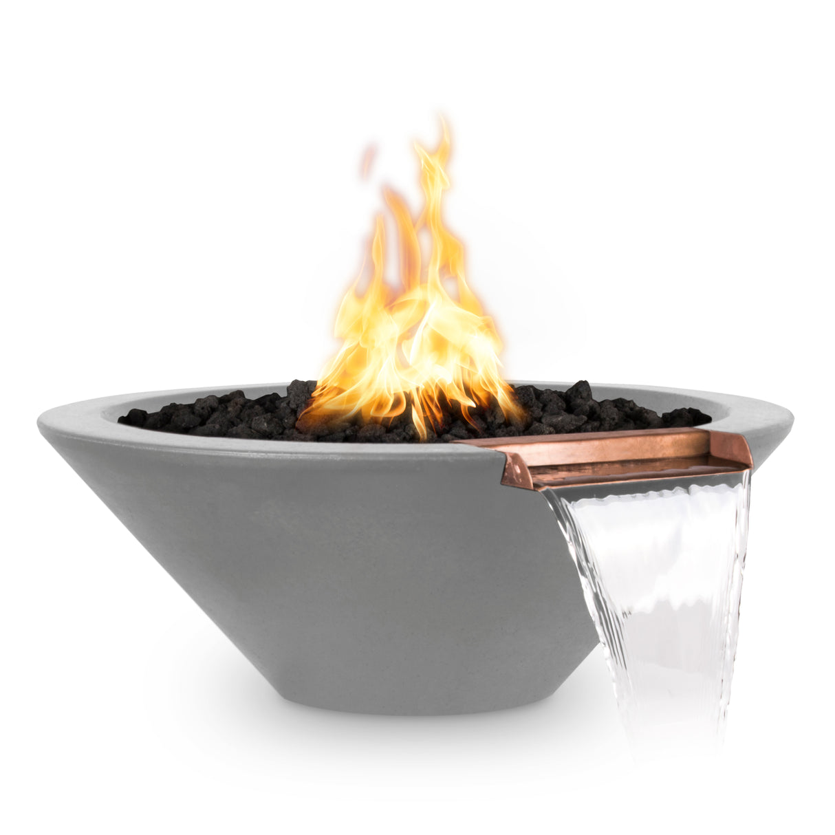 The Outdoor Plus Cazo Concrete Fire & Water Bowl plus Free Cover
