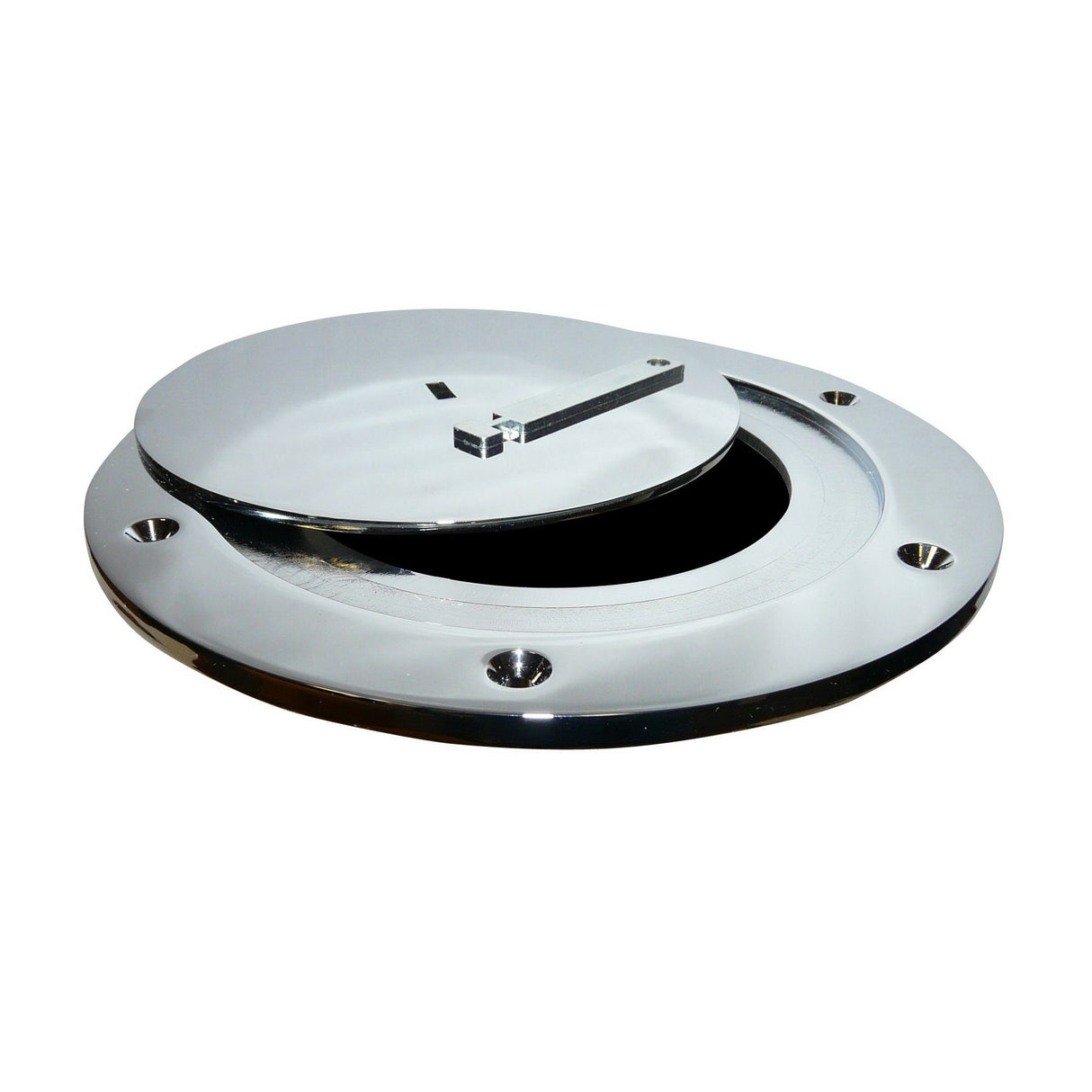 Bison Chrome Plated Steel Swivel Floor Socket Cover Plate Only