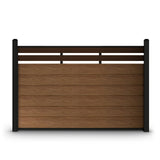 Aleko 6’ x 4’ Composite Semi-Private Fence - Brown - Charlotte Series
