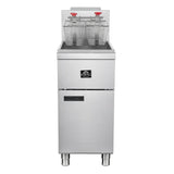 Forno Commerciale Natural Gas Deep Fryer, 3 Burners 90,000 BTU, 40 lbs, Millivolt Control