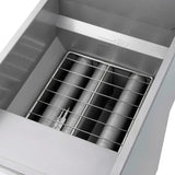 Forno Commerciale Natural Gas Deep Fryer, 3 Burners 90,000 BTU, 40 lbs, Millivolt Control