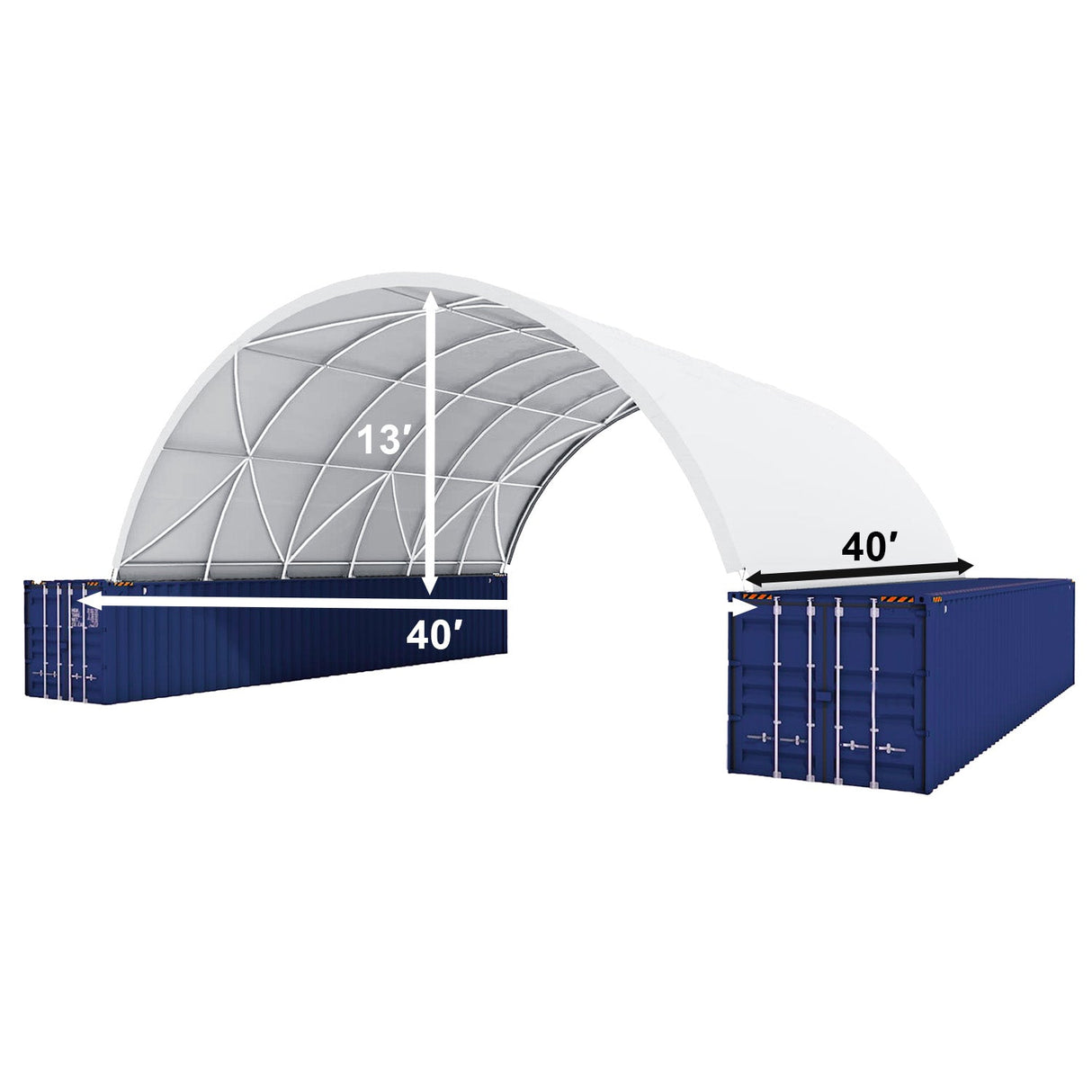 40'x40'x13' Shipping Container Canopy Shelter