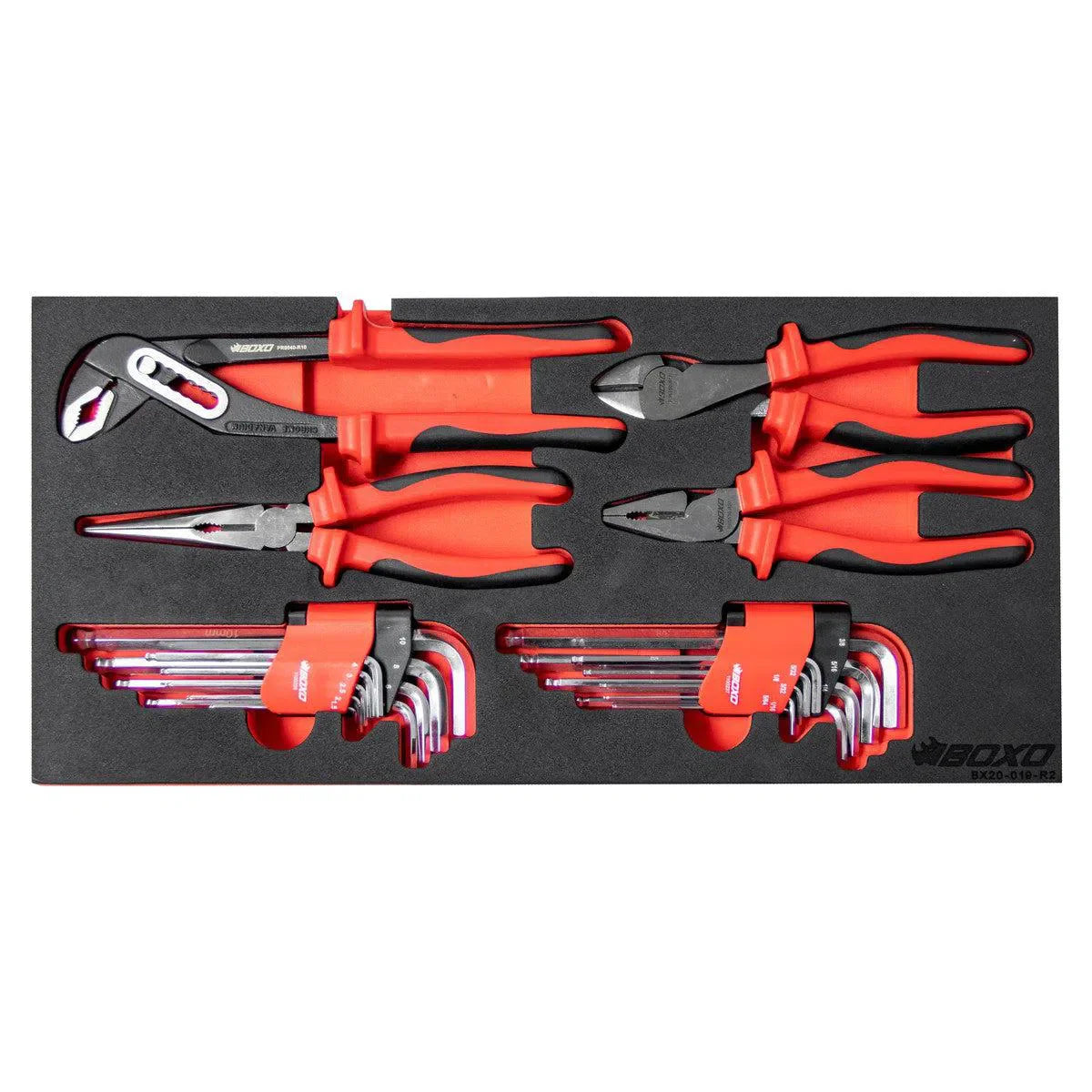 Boxo 159-Piece, 6 and 12-Point, Metric and SAE Combo Tool Set for 3-Drawer Hand Carry Box