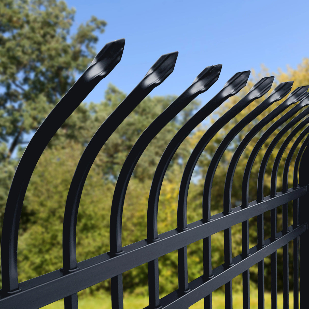 Aleko Commercial Grade 8-Panel Steel Fence Kit – Athens – 8x6 ft. Each