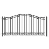 Aleko Steel Single Swing Driveway Gate - DUBLIN Style - 12 x 6 Feet